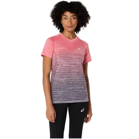 Zdjęcie produktu ASICS Seamless SS Top 2012C385-701, Damskie, Różowe, t-shirty, nylon, rozmiar: L