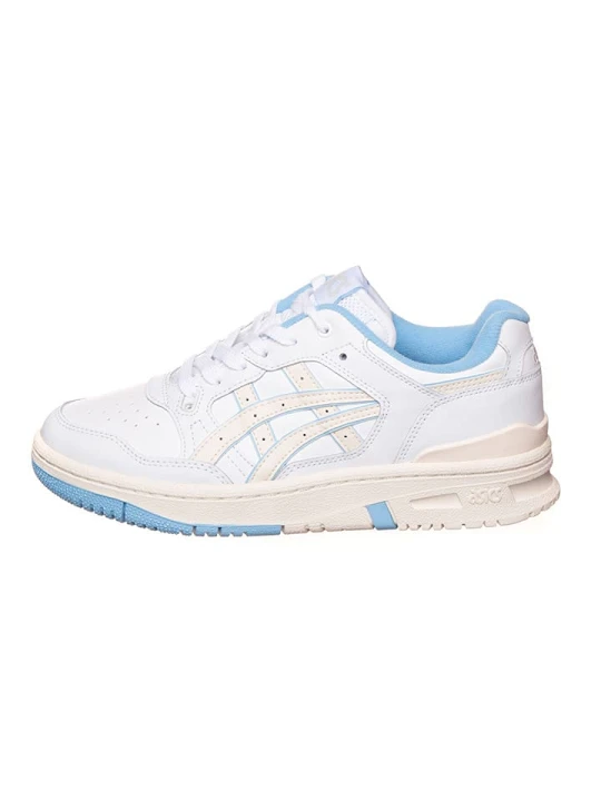 Zdjęcie produktu asics Skórzane sneakersy w kolorze biało-błękitno-kremowym rozmiar: 42, 5