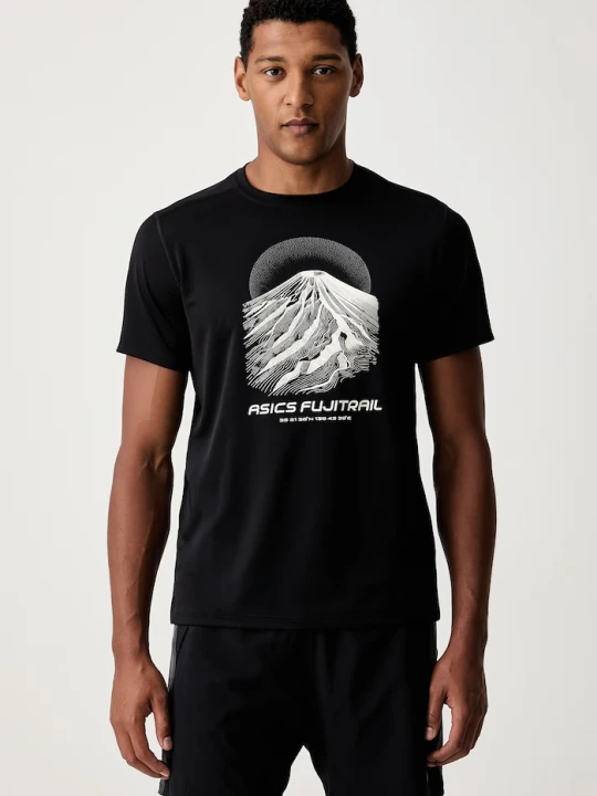 Zdjęcie produktu Asics T-shirt do biegania męski FUJITRAIL LOGO SS TOP czarny