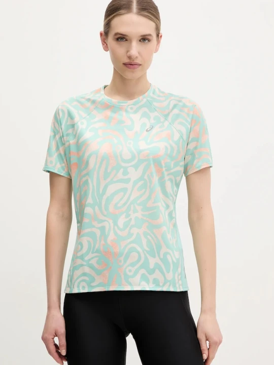 Zdjęcie produktu Asics t-shirt do biegania Road turkusowy