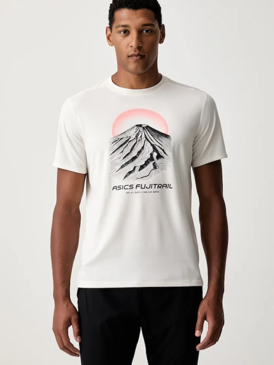 Zdjęcie produktu Asics T-shirt treningowy męski FUJITRAIL LOGO SS TOP beżowy