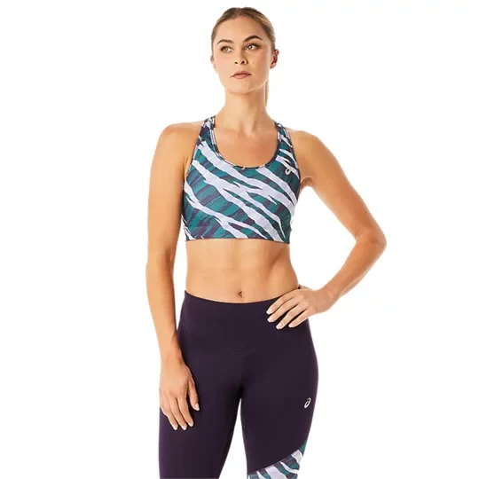 Zdjęcie produktu ASICS Wild Camo Bra 2012C376-500, Damskie, Wielokolorowe, biustonosze sportowe, poliester, rozmiar: L