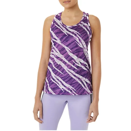 Zdjęcie produktu ASICS Wild Camo Tank 2012C380-501, Damskie, Fioletowe, t-shirty, poliester, rozmiar: L