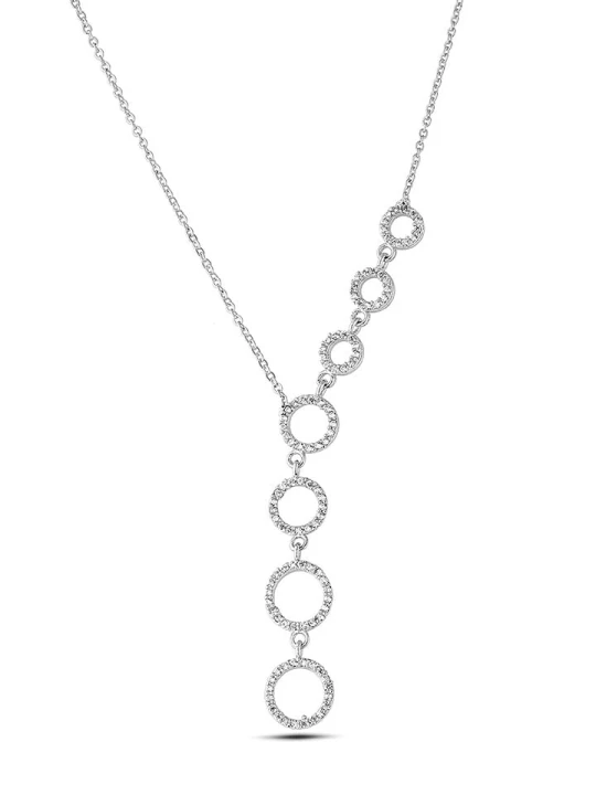 Zdjęcie produktu atelier MIU Naszyjnik z elementami ozdobnymi - dł. 50 cm rozmiar: onesize srebrny