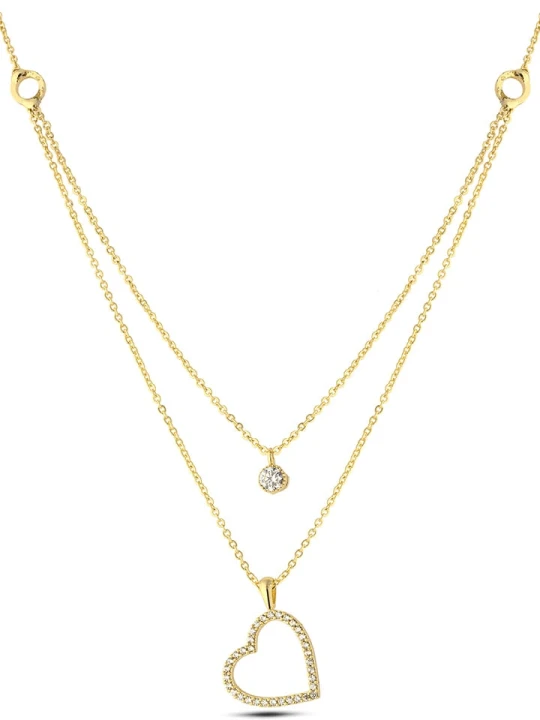 Zdjęcie produktu atelier MIU Pozłacany naszyjnik z zawieszkami - dł. 45 cm rozmiar: onesize złoty
