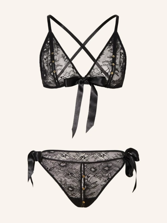Zdjęcie produktu Aubade Zestaw Lace Insomnia: Biustonosz Trójkątny I Figi schwarz CZARNY