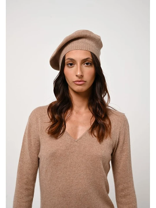 Zdjęcie produktu AUTHENTIC CASHMERE Kaszmirowa czapka "Liwi" w kolorze beżowym rozmiar: onesize