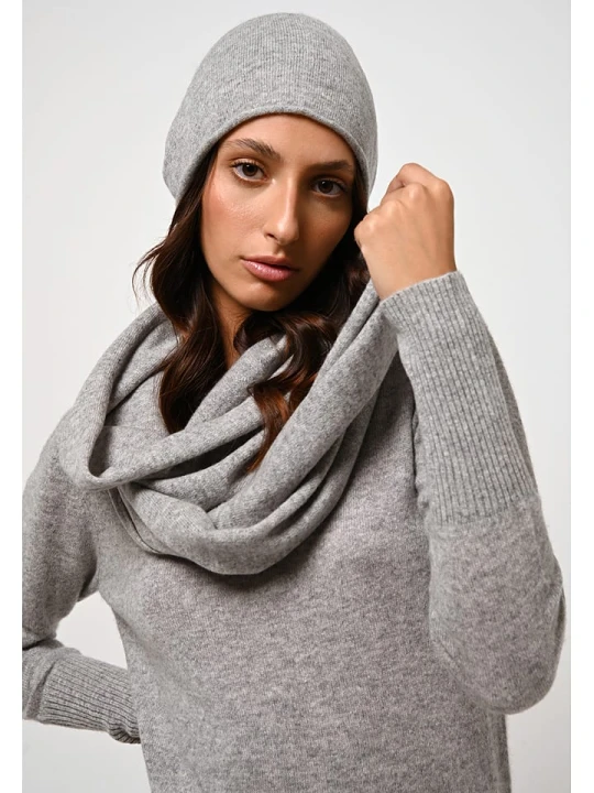 Zdjęcie produktu AUTHENTIC CASHMERE Kaszmirowa czapka "Pinier" w kolorze szarym rozmiar: onesize