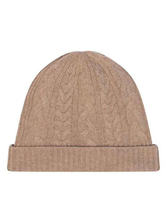 Zdjęcie produktu AUTHENTIC CASHMERE Kaszmirowa czapka "Scott" w kolorze beżowym rozmiar: onesize
