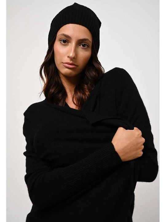 Zdjęcie produktu AUTHENTIC CASHMERE Kaszmirowa czapka "Scott" w kolorze czarnym rozmiar: onesize