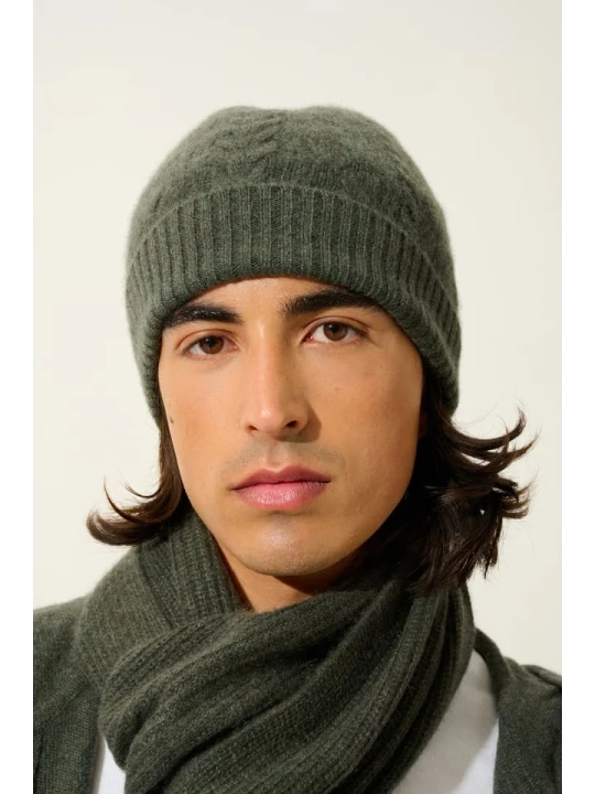 Zdjęcie produktu AUTHENTIC CASHMERE Kaszmirowa czapka "Scott" w kolorze zielonym rozmiar: onesize