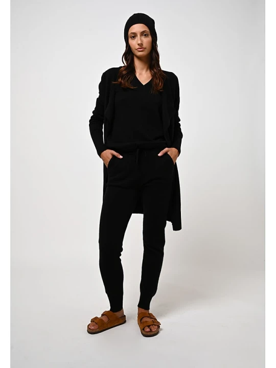 Zdjęcie produktu AUTHENTIC CASHMERE Kaszmirowa koszulka "Kali" w kolorze czarnym rozmiar: L