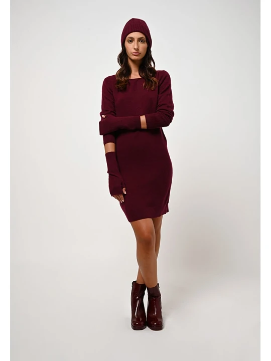 Zdjęcie produktu AUTHENTIC CASHMERE Kaszmirowa sukienka "Armet" w kolorze bordowym rozmiar: L