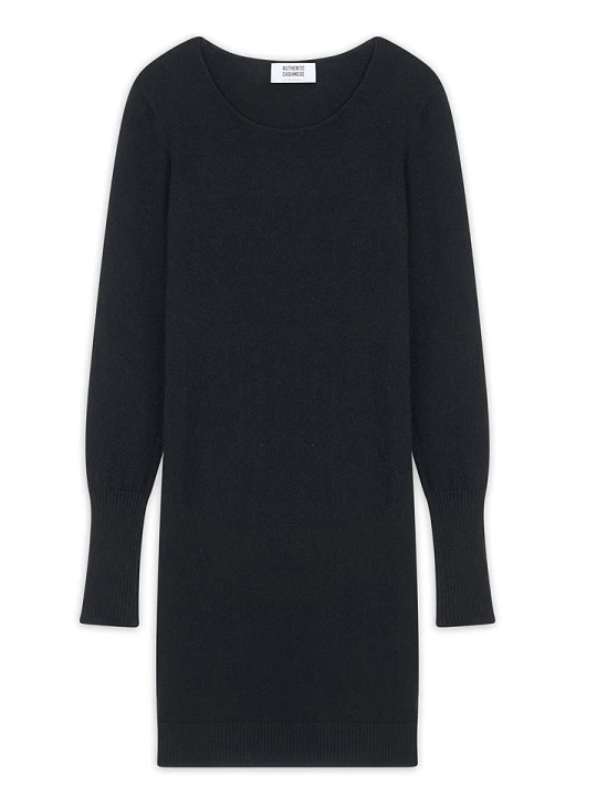 Zdjęcie produktu AUTHENTIC CASHMERE Kaszmirowa sukienka "Armet" w kolorze czarnym rozmiar: XXL