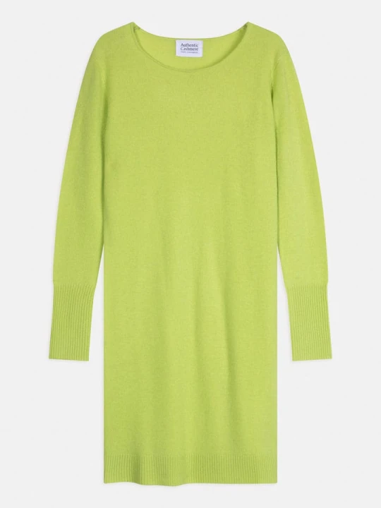 Zdjęcie produktu AUTHENTIC CASHMERE Kaszmirowa sukienka "Armet" w kolorze jasnozielonym rozmiar: S