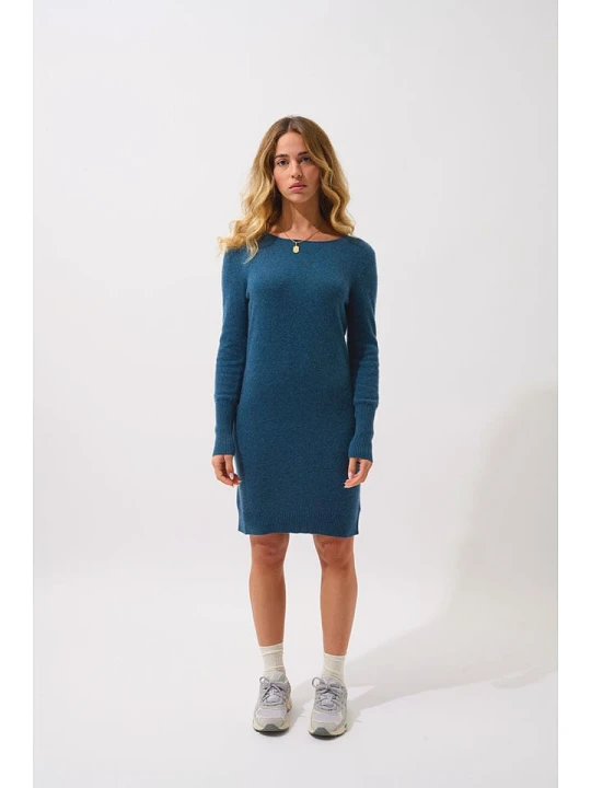 Zdjęcie produktu AUTHENTIC CASHMERE Kaszmirowa sukienka "Armet" w kolorze niebieskim rozmiar: M