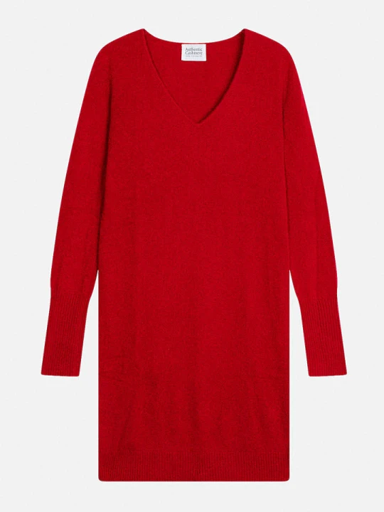 Zdjęcie produktu AUTHENTIC CASHMERE Kaszmirowa sukienka "Capelet" w kolorze czerwonym rozmiar: M