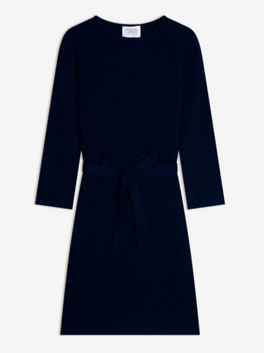 Zdjęcie produktu AUTHENTIC CASHMERE Kaszmirowa sukienka "Coniston" w kolorze granatowym rozmiar: L