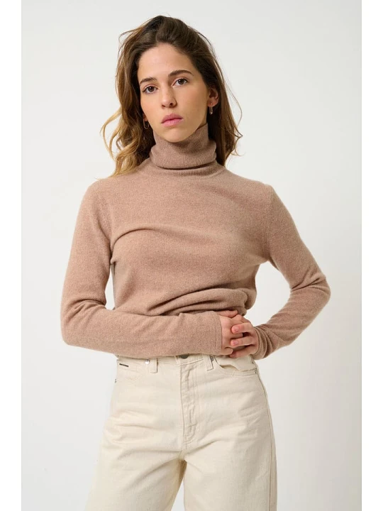 Zdjęcie produktu AUTHENTIC CASHMERE Kaszmirowy golf "Bise" w kolorze beżowym rozmiar: M