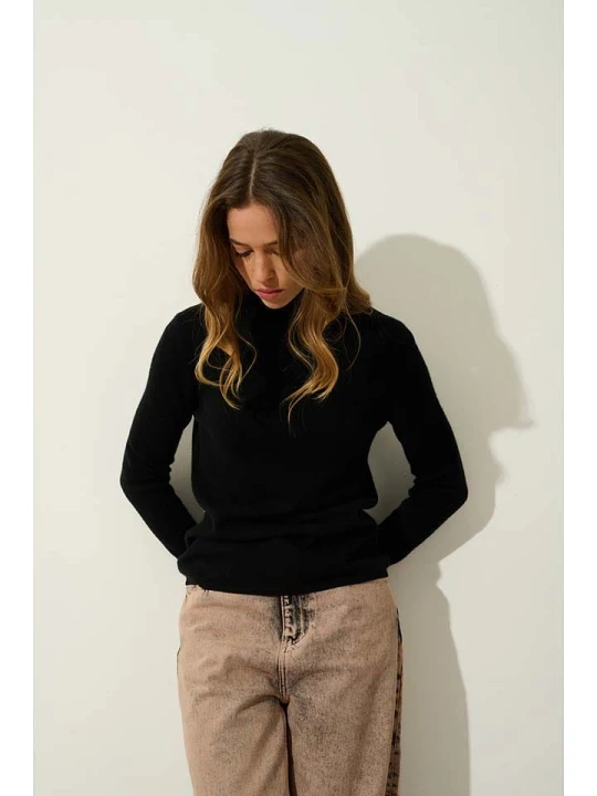 Zdjęcie produktu AUTHENTIC CASHMERE Kaszmirowy golf "Bise" w kolorze czarnym rozmiar: XXL