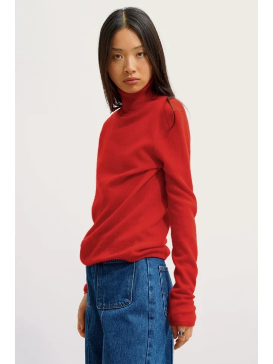 Zdjęcie produktu AUTHENTIC CASHMERE Kaszmirowy golf "Bise" w kolorze czerwonym rozmiar: M