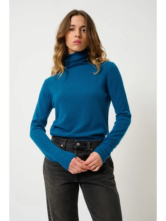Zdjęcie produktu AUTHENTIC CASHMERE Kaszmirowy golf "Bise" w kolorze niebieskim rozmiar: M