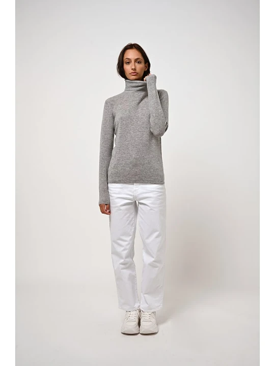 Zdjęcie produktu AUTHENTIC CASHMERE Kaszmirowy golf "Bise" w kolorze szarym rozmiar: S