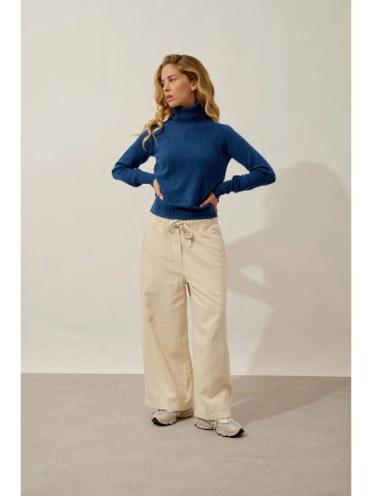 Zdjęcie produktu AUTHENTIC CASHMERE Kaszmirowy golf "Cassy" w kolorze niebieskim rozmiar: L
