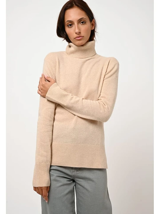 Zdjęcie produktu AUTHENTIC CASHMERE Kaszmirowy golf "Fornet" w kolorze beżowym rozmiar: L