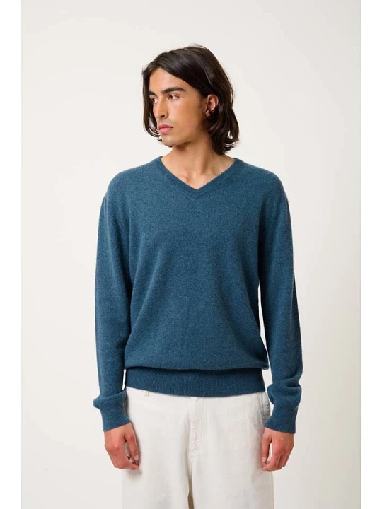 Zdjęcie produktu AUTHENTIC CASHMERE Kaszmirowy sweter "Agel" w kolorze morskim rozmiar: XXL