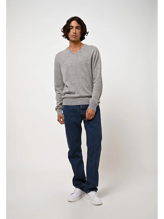 Zdjęcie produktu AUTHENTIC CASHMERE Kaszmirowy sweter "Agel" w kolorze szarym rozmiar: L