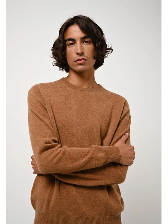 Zdjęcie produktu AUTHENTIC CASHMERE Kaszmirowy sweter "Aigliére" w kolorze jasnobrązowym rozmiar: XL