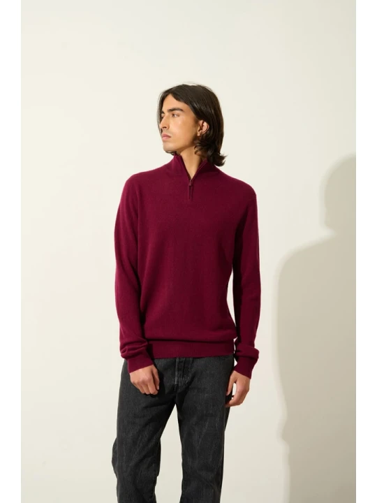 Zdjęcie produktu AUTHENTIC CASHMERE Kaszmirowy sweter "Ambin" w kolorze bordowym rozmiar: L