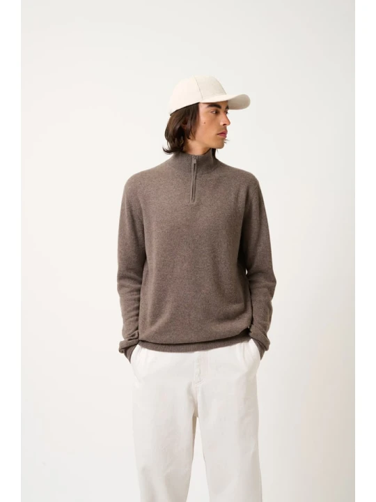 Zdjęcie produktu AUTHENTIC CASHMERE Kaszmirowy sweter "Ambin" w kolorze jasnobrązowym rozmiar: M