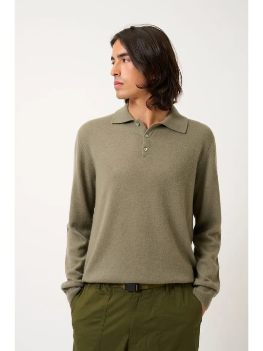 Zdjęcie produktu AUTHENTIC CASHMERE Kaszmirowy sweter "Charvet" w kolorze oliwkowym rozmiar: L