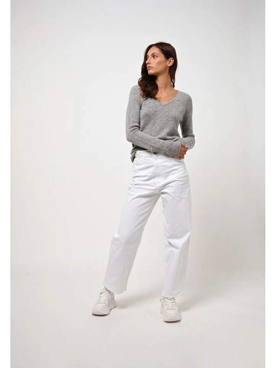Zdjęcie produktu AUTHENTIC CASHMERE Kaszmirowy sweter "Chelsea" w kolorze szarym rozmiar: M