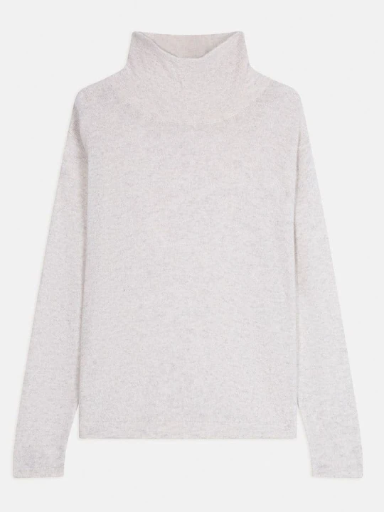 Zdjęcie produktu AUTHENTIC CASHMERE Kaszmirowy sweter "Cheviot" w kolorze jasnoszarym rozmiar: L