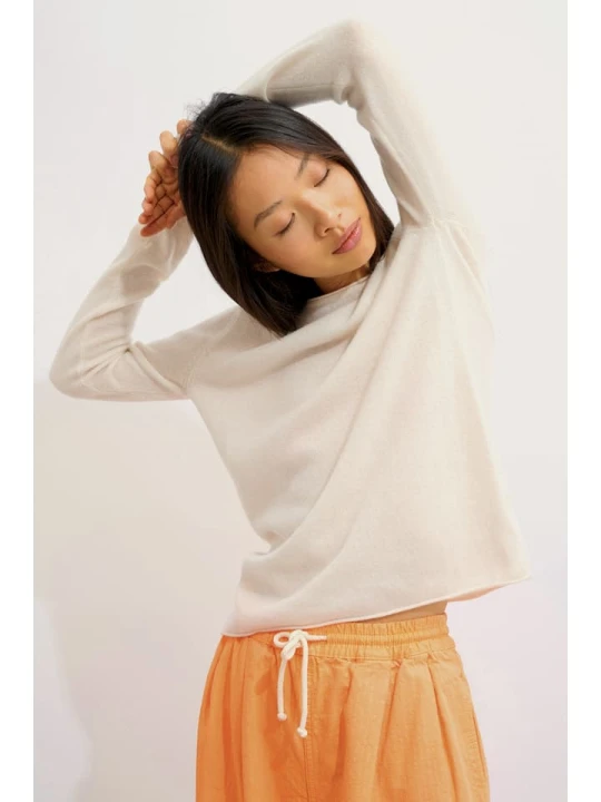 Zdjęcie produktu AUTHENTIC CASHMERE Kaszmirowy sweter "Criou" w kolorze białym rozmiar: XXL