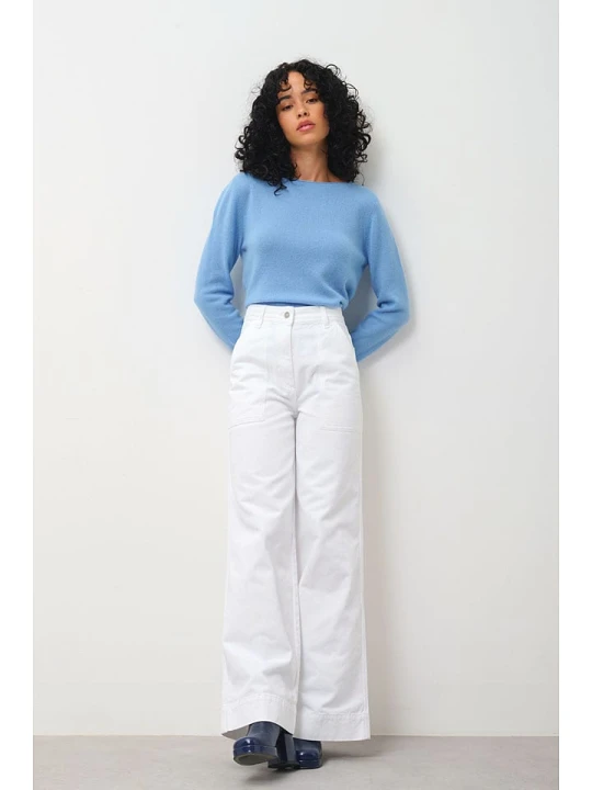 Zdjęcie produktu AUTHENTIC CASHMERE Kaszmirowy sweter "Criou" w kolorze błękitnym rozmiar: XXL
