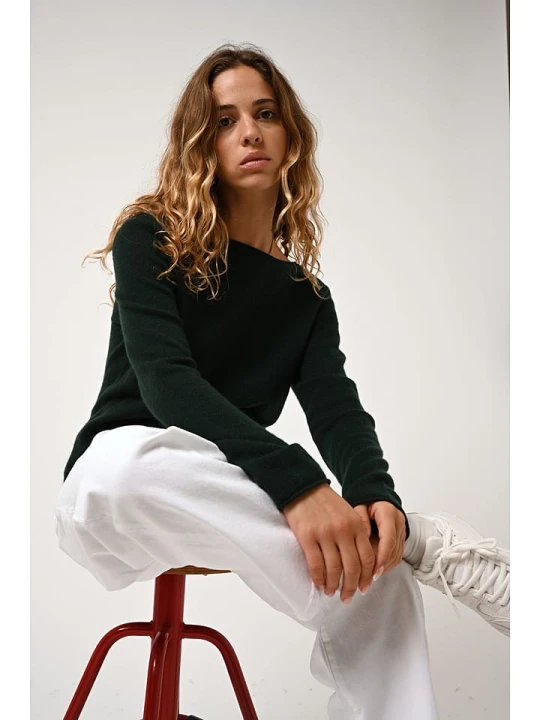 Zdjęcie produktu AUTHENTIC CASHMERE Kaszmirowy sweter "Criou" w kolorze ciemnozielonym rozmiar: XL