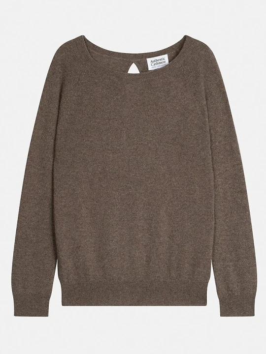 Zdjęcie produktu AUTHENTIC CASHMERE Kaszmirowy sweter "Dibona" w kolorze ciemnobrązowym rozmiar: L
