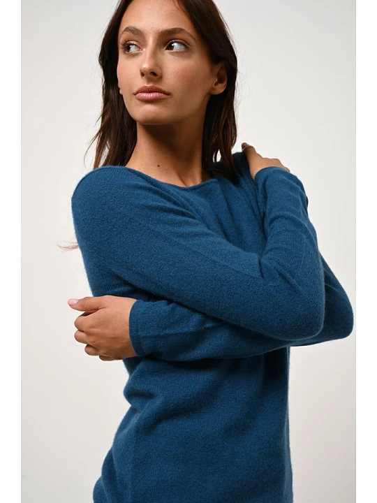 Zdjęcie produktu AUTHENTIC CASHMERE Kaszmirowy sweter "Epéna" w kolorze niebieskim rozmiar: L