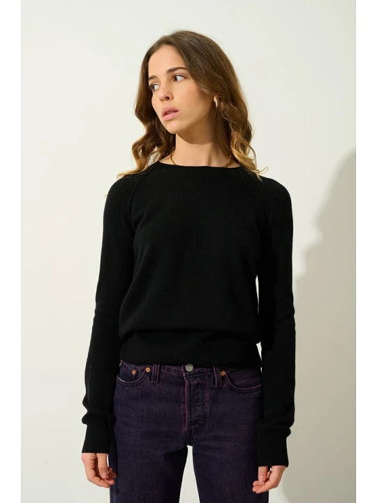 Zdjęcie produktu AUTHENTIC CASHMERE Kaszmirowy sweter "Etret" w kolorze czarnym rozmiar: L
