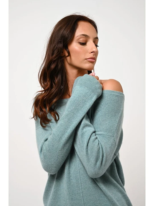 Zdjęcie produktu AUTHENTIC CASHMERE Kaszmirowy sweter "Faraut" w kolorze miętowym rozmiar: L