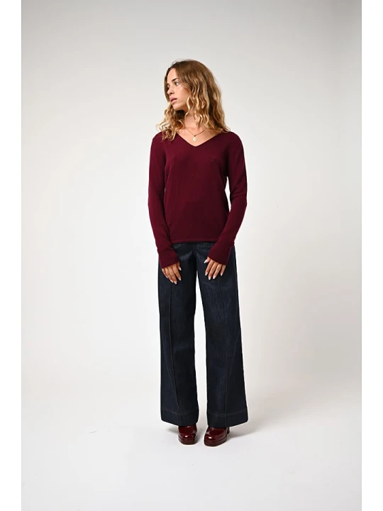 Zdjęcie produktu AUTHENTIC CASHMERE Kaszmirowy sweter "Galise" w kolorze bordowym rozmiar: XXL