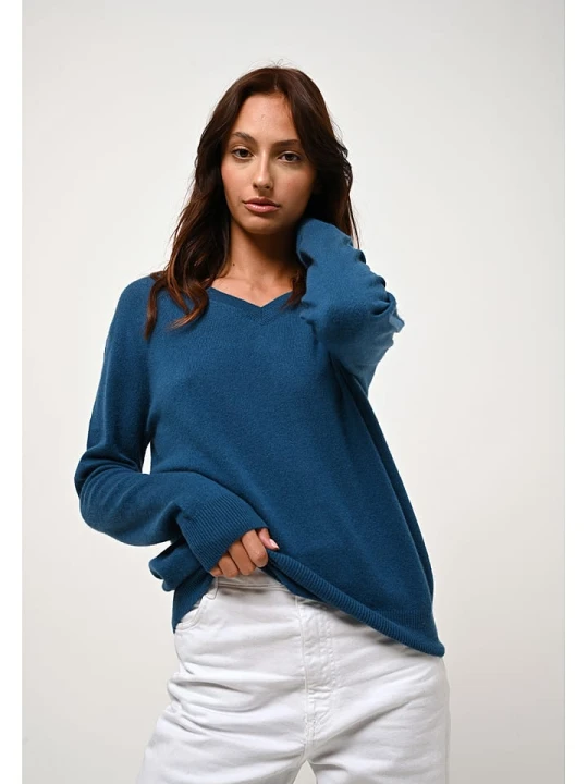 Zdjęcie produktu AUTHENTIC CASHMERE Kaszmirowy sweter "Gardoria" w kolorze niebieskim rozmiar: XXL