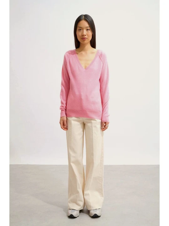 Zdjęcie produktu AUTHENTIC CASHMERE Kaszmirowy sweter "Giusalet" w kolorze jasnoróżowym rozmiar: S