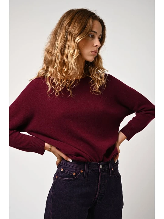 Zdjęcie produktu AUTHENTIC CASHMERE Kaszmirowy sweter "Goléon" w kolorze bordowym rozmiar: S