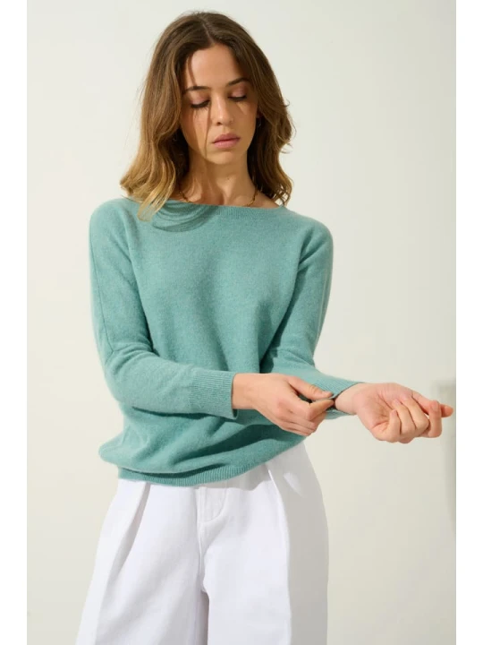 Zdjęcie produktu AUTHENTIC CASHMERE Kaszmirowy sweter "Goléon" w kolorze turkusowym rozmiar: S