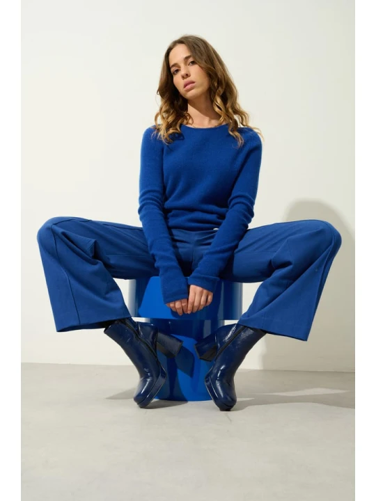 Zdjęcie produktu AUTHENTIC CASHMERE Kaszmirowy sweter "Ivy" w kolorze niebieskim rozmiar: M
